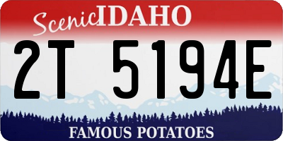 ID license plate 2T5194E