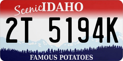 ID license plate 2T5194K