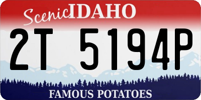 ID license plate 2T5194P