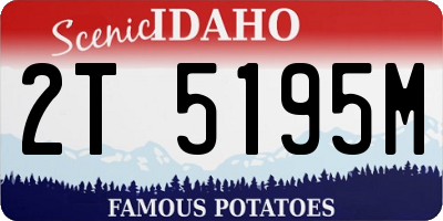 ID license plate 2T5195M