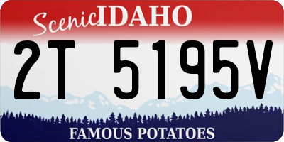ID license plate 2T5195V
