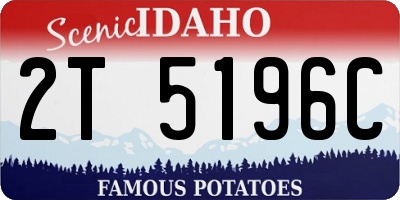 ID license plate 2T5196C