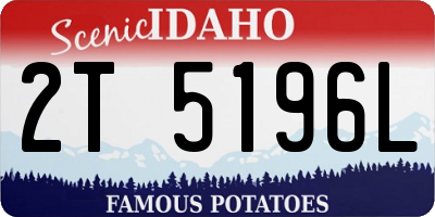 ID license plate 2T5196L