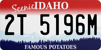 ID license plate 2T5196M