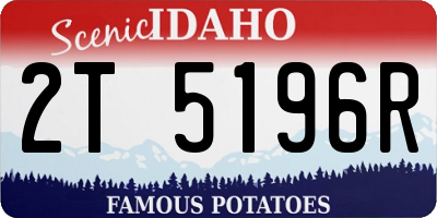 ID license plate 2T5196R