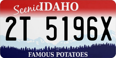 ID license plate 2T5196X