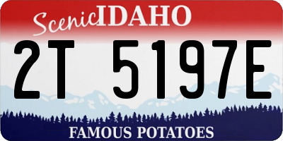 ID license plate 2T5197E
