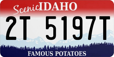 ID license plate 2T5197T