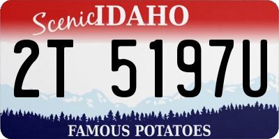 ID license plate 2T5197U