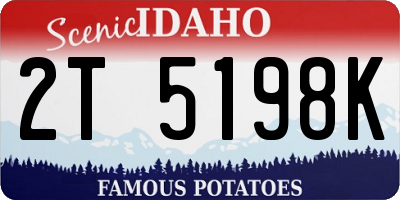 ID license plate 2T5198K