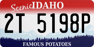 ID license plate 2T5198P