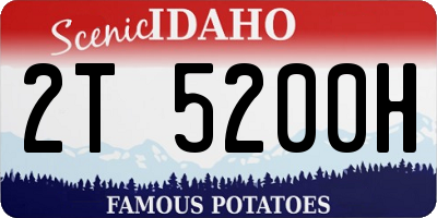 ID license plate 2T5200H