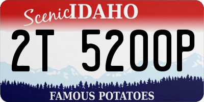 ID license plate 2T5200P