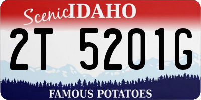 ID license plate 2T5201G