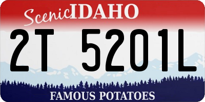 ID license plate 2T5201L