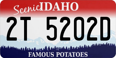 ID license plate 2T5202D