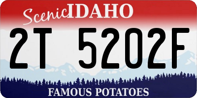ID license plate 2T5202F