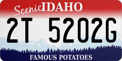 ID license plate 2T5202G