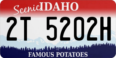 ID license plate 2T5202H