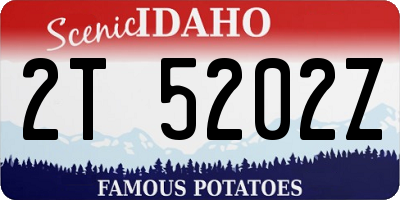 ID license plate 2T5202Z