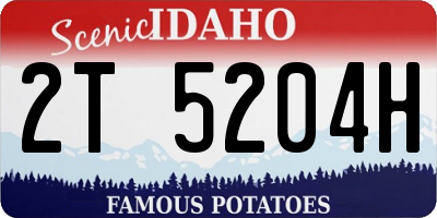 ID license plate 2T5204H