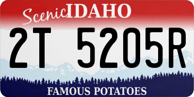 ID license plate 2T5205R