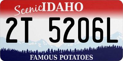ID license plate 2T5206L