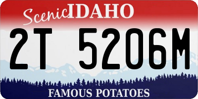ID license plate 2T5206M