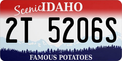ID license plate 2T5206S