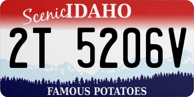 ID license plate 2T5206V