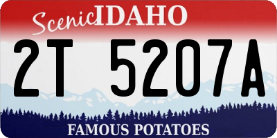 ID license plate 2T5207A