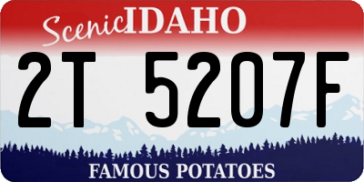 ID license plate 2T5207F
