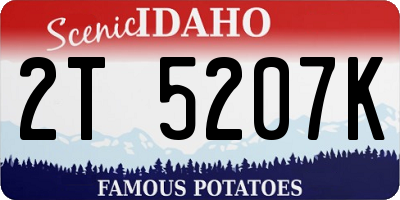 ID license plate 2T5207K