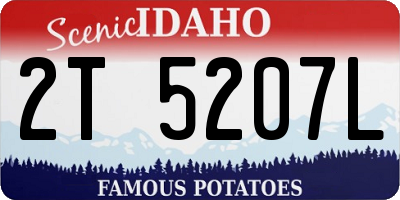 ID license plate 2T5207L