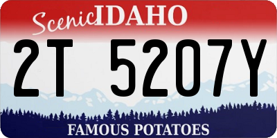 ID license plate 2T5207Y