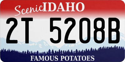 ID license plate 2T5208B