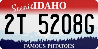ID license plate 2T5208G