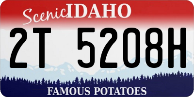 ID license plate 2T5208H