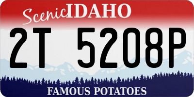 ID license plate 2T5208P