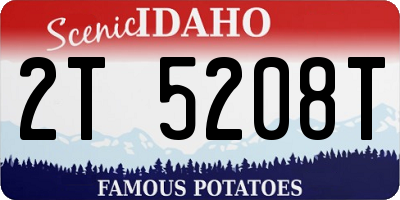 ID license plate 2T5208T