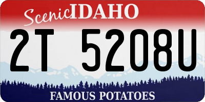 ID license plate 2T5208U