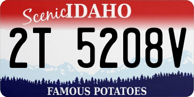 ID license plate 2T5208V
