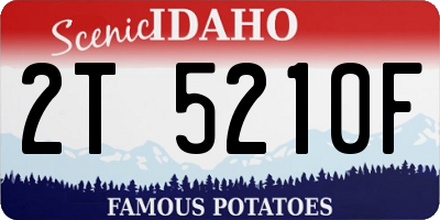 ID license plate 2T5210F