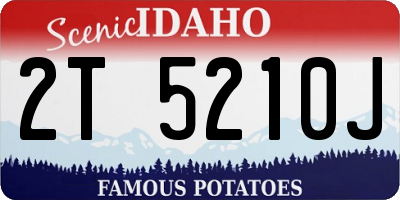 ID license plate 2T5210J
