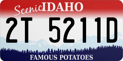 ID license plate 2T5211D
