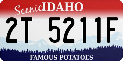 ID license plate 2T5211F