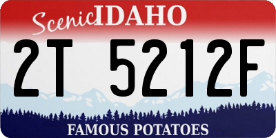 ID license plate 2T5212F