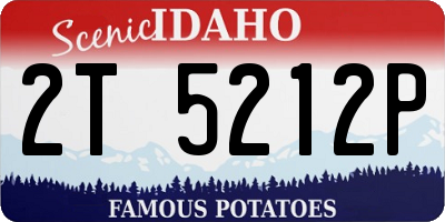 ID license plate 2T5212P