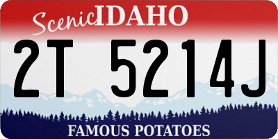 ID license plate 2T5214J