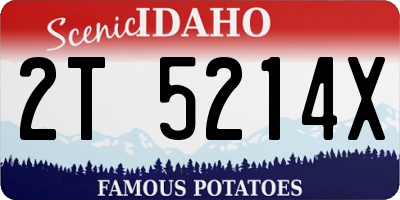 ID license plate 2T5214X